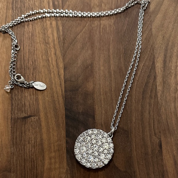 White House Black Market Silver Crystal Necklace - Picture 7 of 7
